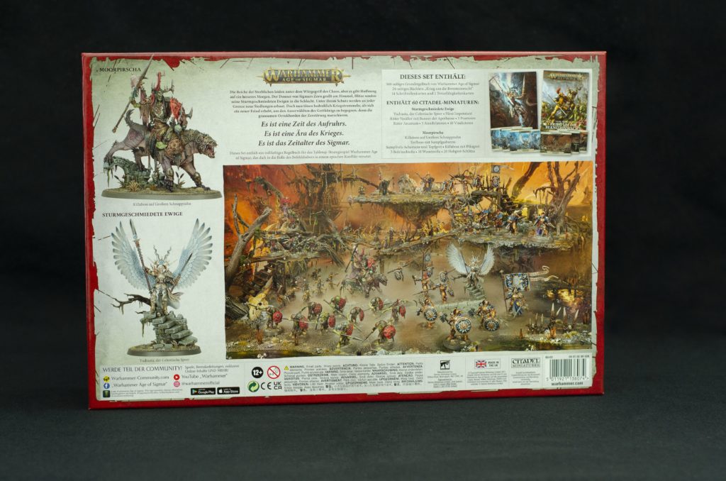 Die Rückseite der Vorherrschaft Box von Age Of Sigmar