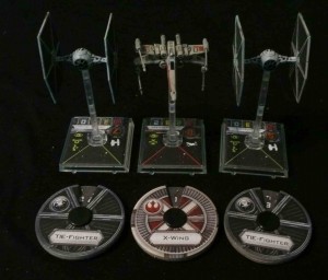 X-Wing Raumschiffe und Manöverräder